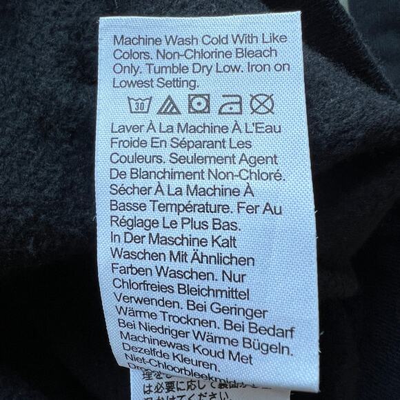 J Crew Tall Summit 11 oz Soft Knit Fleece Hoodie Mens Medium Black - Picture 9 of 9